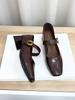 Square head one-word buckle Mary Jane shoes women's shoes 2025 autumn new models with skirts thick high heels and shallow mouth single shoes