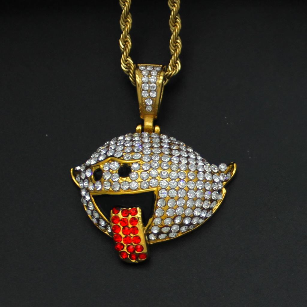 Pendant Hip Hop Naughty Elf Fashion Light Luxury Stone Necklace