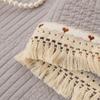 Pure Cotton Fabric Sofa Cushion Korean Style Tassel Modern High-End Four Seasons Universal Non-Slip Quilted Quilted Cushion