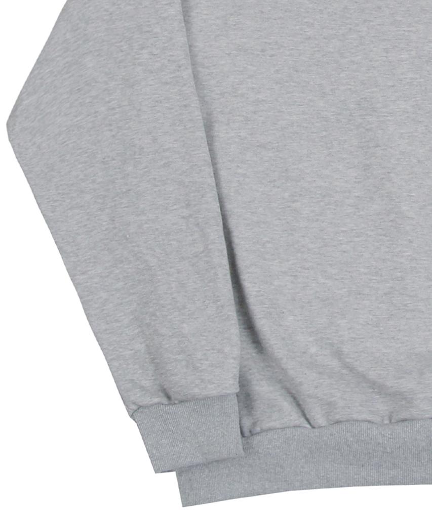 GRAVER [Unisex] Duck Flower Embroidered Smile Sweatshirt_Gray