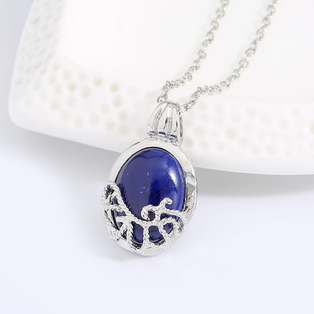 European and American Film and Television Peripherals Vampire Diaries Anti-sunlight Silver-plated Catherine Natural Stone Necklace