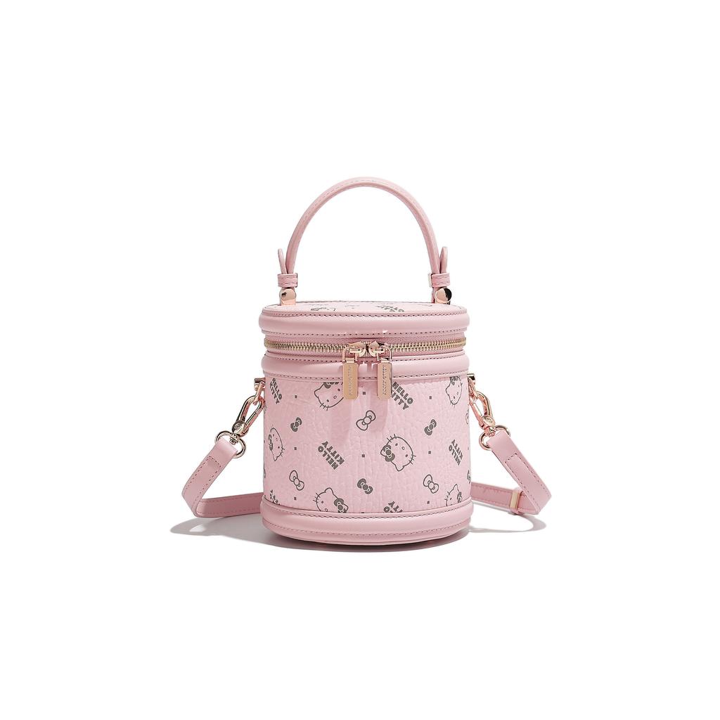 New Sanrio Hello Kitty PU Bucket Bag, Shoulder Bag, Crossbody Bag, Handbag Women's Pink/Milk Tea SHHF41270