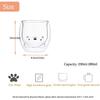 Double Glass Coffee Mug Coffee Cup Cartoon Cute Bear Cat Duck Glass Cup Anti-Scalding Breakfast Milk Lemon Juice Cups Drinkware