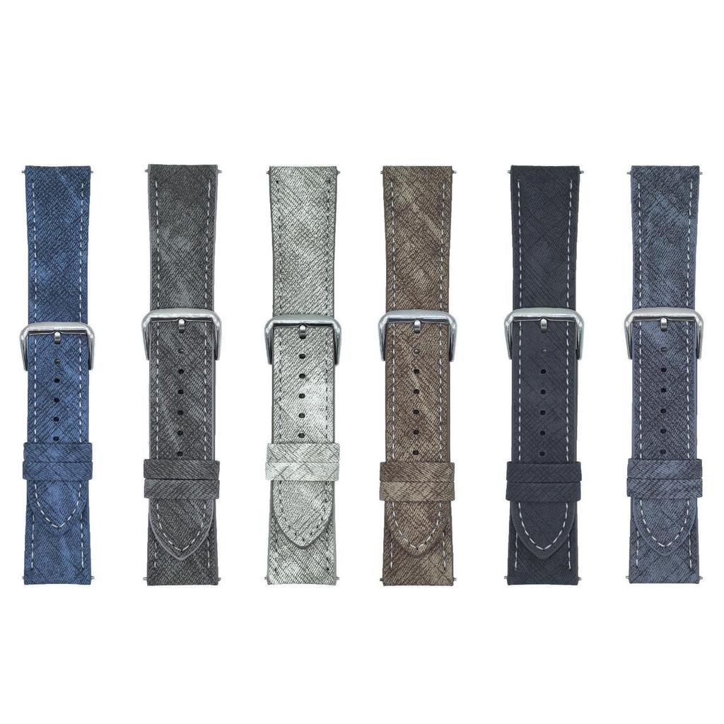 For Huawei Watch GT 5 46mm Watch Bands Universal 22mm Leather Wrist Strap with Steel Buckle