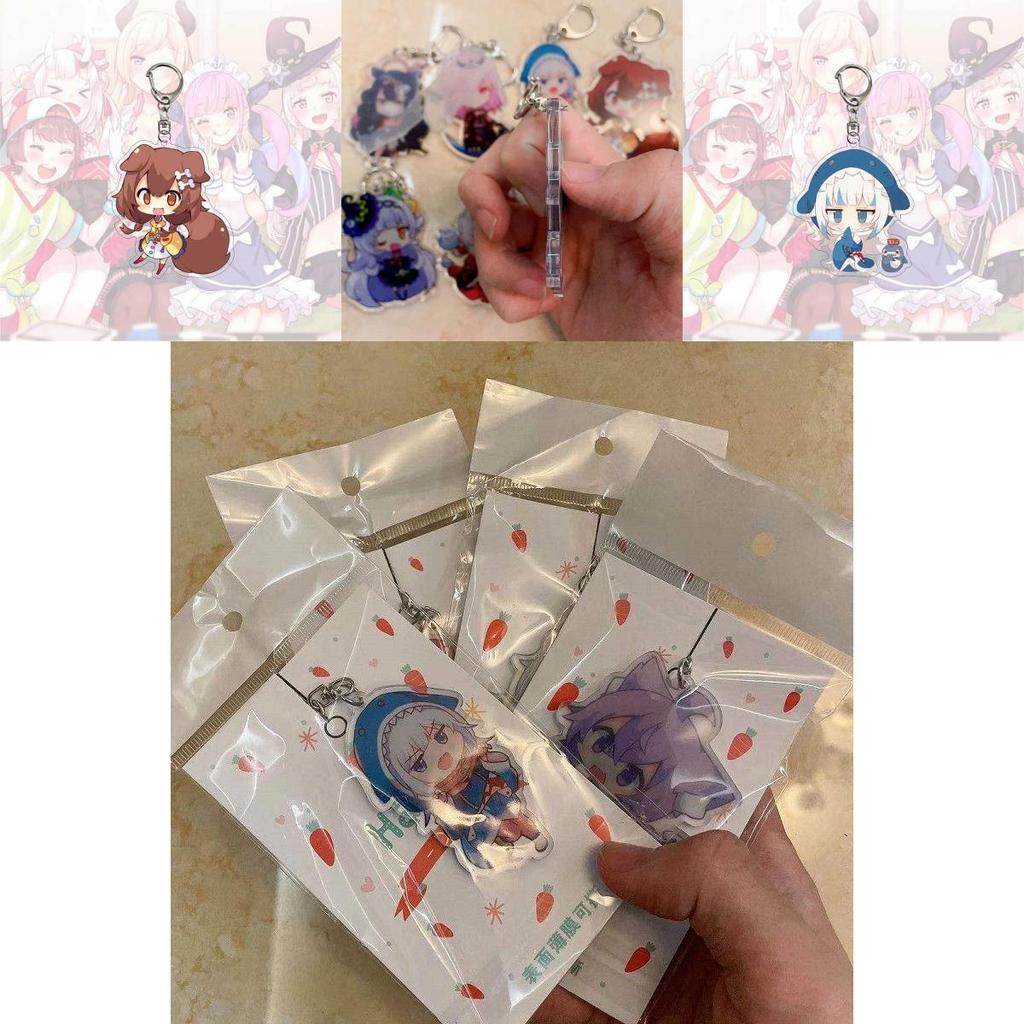 Stunning Hololive Vtuber Keychain Featuring Gawr Gura Mori Usada Fubuki Suisei For Anime Fans