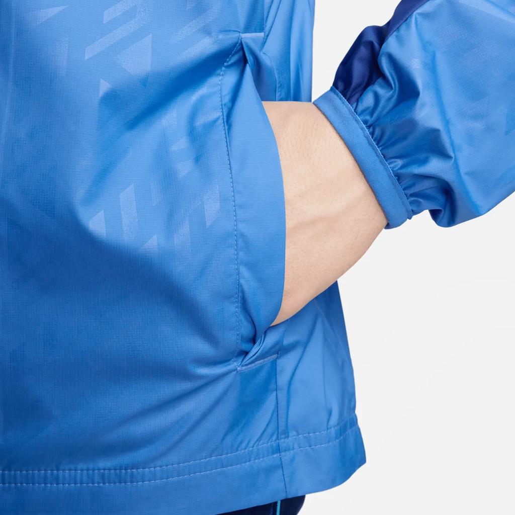 Nike Hooded Lightweight Waterproof Breathable Color Block Raglan Long Sleeve Football Shirt Men tops DV1916-462
