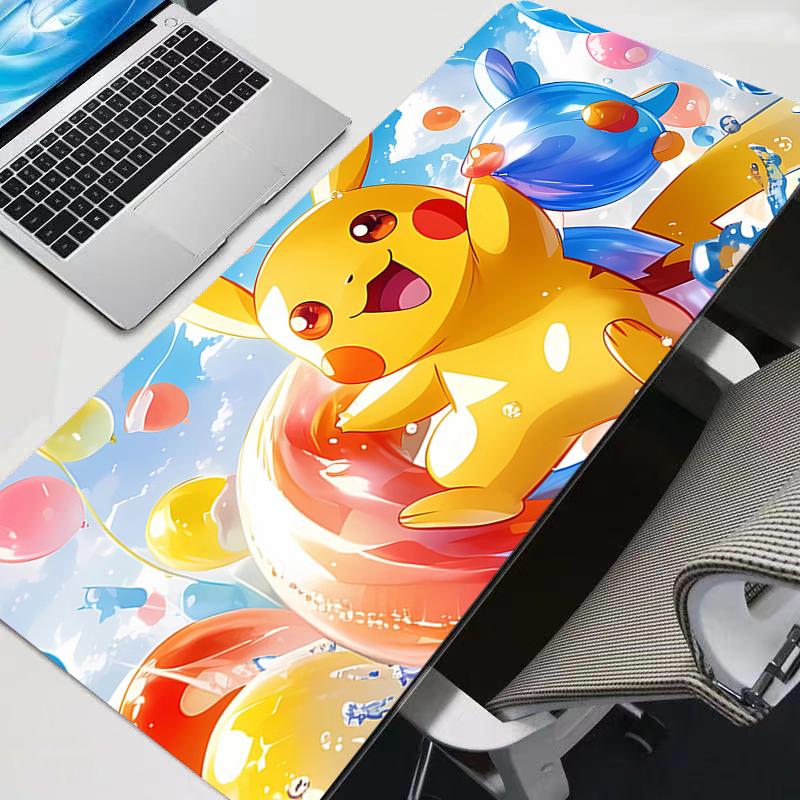 Large Gaming Mouse Pad durable Anime PC Pokemon Pikachu Computer Gamer Desk Mat For CS GO LOL XXL Laptop Kawaii Mousepad