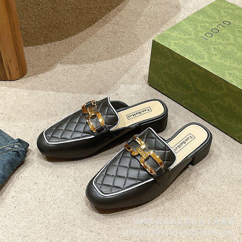 Женские сандалии Lazy Baotou на низком каблуке модный нескользящий корейский стиль для активного отдыха весной и осенью 3637 1398₽