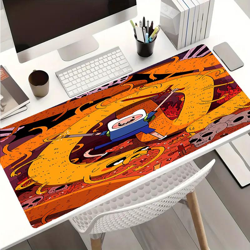Adventure Time Theme Premium Non-slip Mouse Pad with Stitched Edges,Durable Rubber Material,for Desktop & Gaming Great Gifts