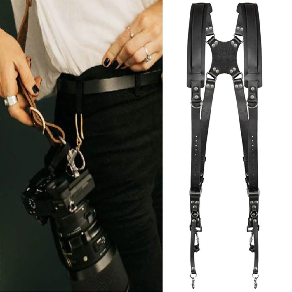 Universal Fit Double Shoulder Strap Adjustable Camera Dual Shoulder Strap  Outdoor Photography