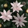 Simulated Xmas Tree Flower Large Glitter Artificial Christmas Flower  Wedding Decoration