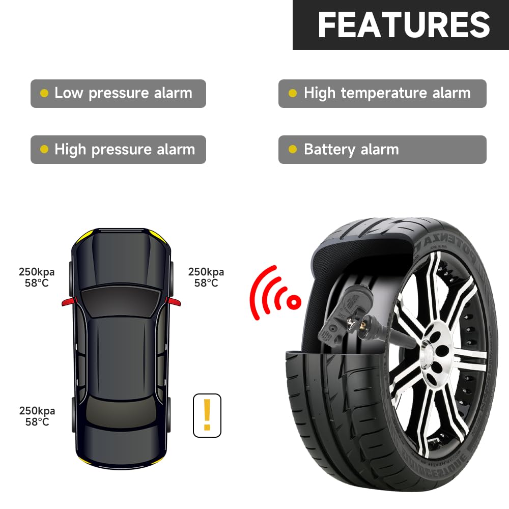 315MHz TPMS-Sensor, Reifendruckkontrollsystem-Sensor - Lincoln MKT MKZ MKS 2011-2014,