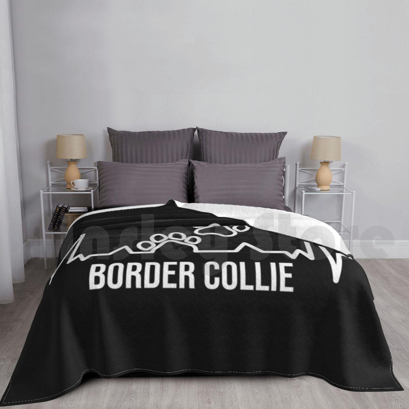Border Collie Dog Paw Prints For Women Blanket Fashion Custom 43 Border Collie Border Collies Border Collie Size: 75*100cm, Weight: 230 GSM