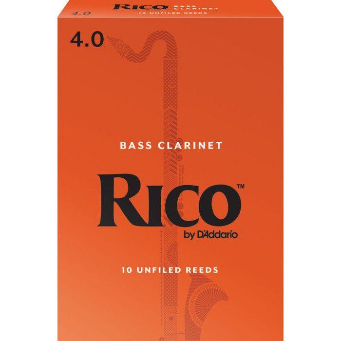 Anches clarinette basse - D'Addario - REA1040 - Force 4 - Boîte 10 - Coupe Rico Orange Box