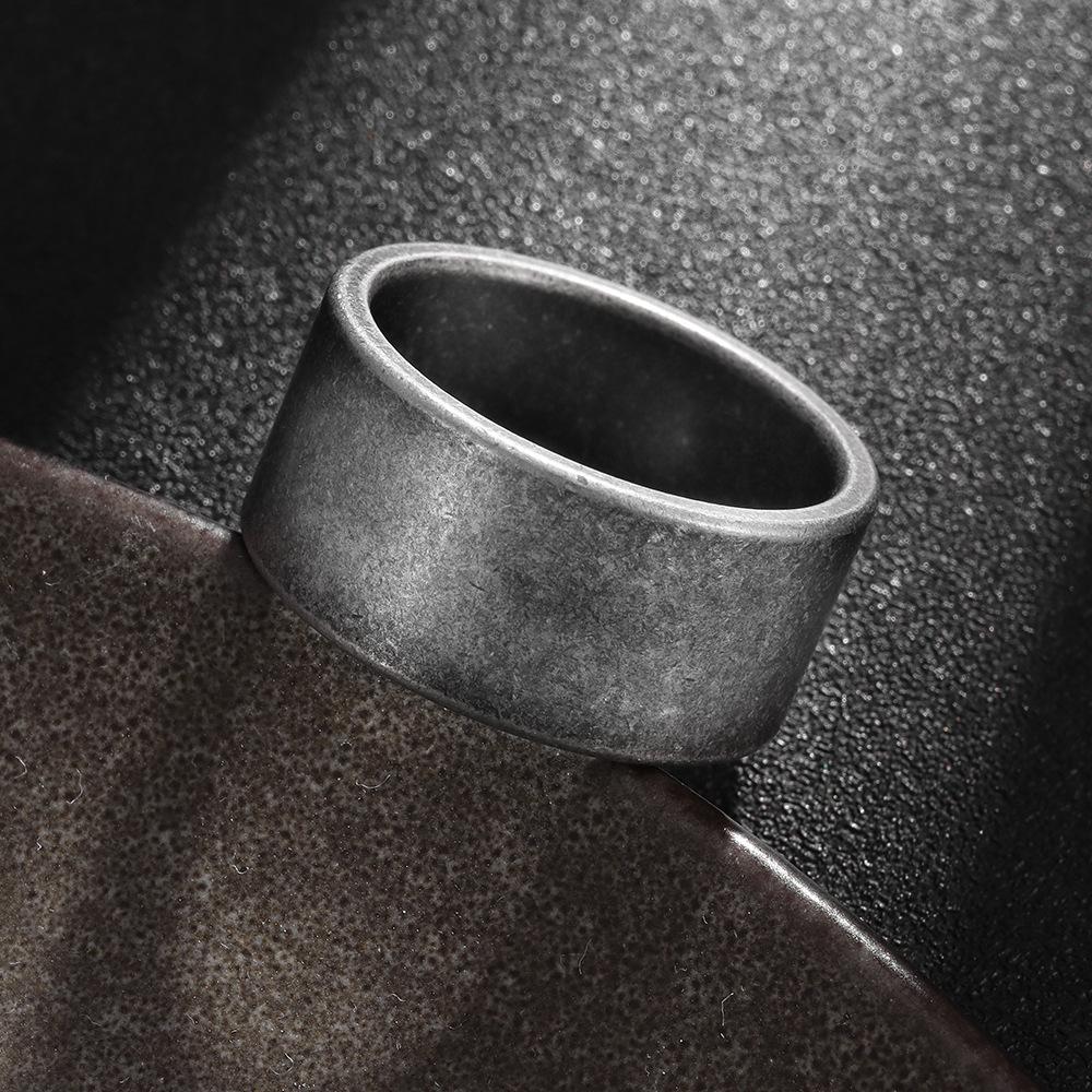

Hiphop 8/10/12mm Antique Silver Color Stainless Steel Rings For Men Women Retro Viking Rune Ring Punk Gothic Rock Biker Jewelry 13