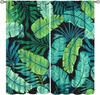 Tropical Palm Leaf Curtains Banana Leaves Theme Green Pink Curtain Living Room Kitchen Bedroom Dorm Home With Rod Pocket Polyester Ideal For Sitting