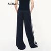 MO&Co. Women's Sporty High-Waist Wide-Leg Casual Trousers