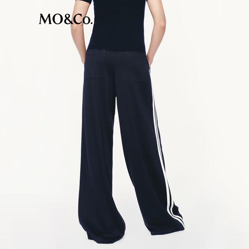 MO&Co. Women's Sporty High-Waist Wide-Leg Casual Trousers