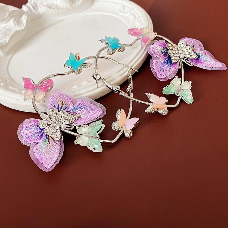 

Heart Butterfly Earrings фиолетовый