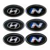 Aluminum Car Sticker for Hyundai Sonata Ix35 I20 Azera Elantra Accent Santa Fe Genesis Tiburon Tucson Solaris Front Rear Emblem b1