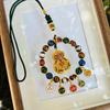 Pendentif de voiture Dieu de la richesse Lingyin Wulu de Hangzhou: Boulier Coloré pour Décoration de Véhicule Haut de Gamme, Symbolisant la Paix et la Fortune