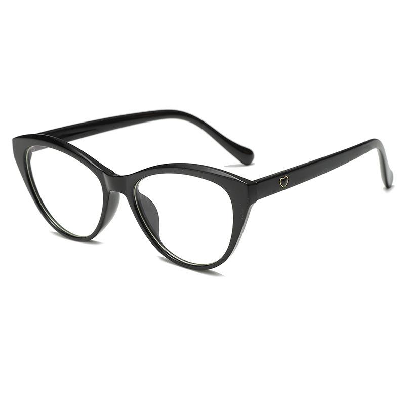 Personalized Small Frame Cat Eye Optical Mirror Men'S Trend Anti-Blue Flat Mirror Women'S Glasses
