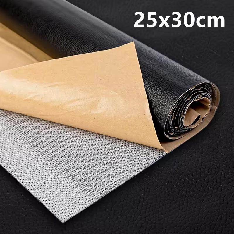 Self Adhesive Leather Patch Artificial Synthetic Leather Black Waterproof Sticker Sofa Car Seats Couch Scratch Repair Tape