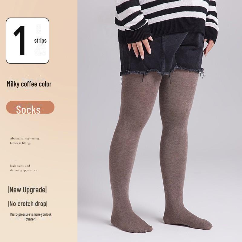 

Жіночі бавовняні колготки: Весняні, осінні та зимові панчохи великого розміру Large size 360g stepping on the foot коричневий