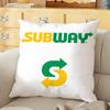 SSubway Cushion Cover Soft Durable Reversible Pillow Cover Home Car MultiScene Daily Comfort Pillowcase