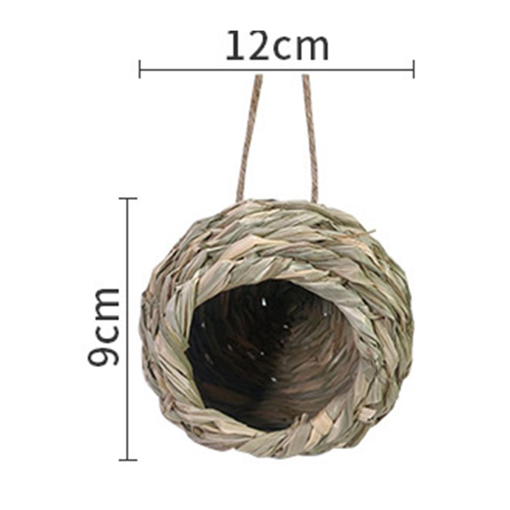 Birds Nest Hand Woven Hummingbird Nest House Weaved Hanging Parrot Quail Nest Garden Outdoor Decorative Bird Room