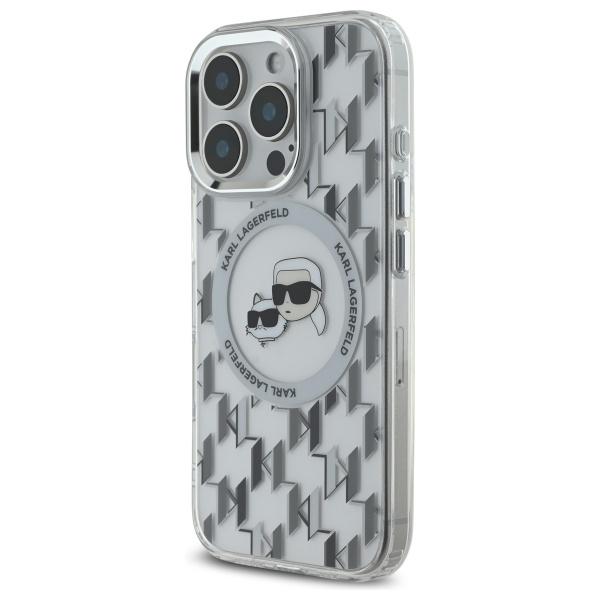 Karl Lagerfeld KLHMP16LHMCKMHT iPhone 16 Pro 6.3" Clear/Transparent IML Monogram Karl&Choupette Head MagSafe