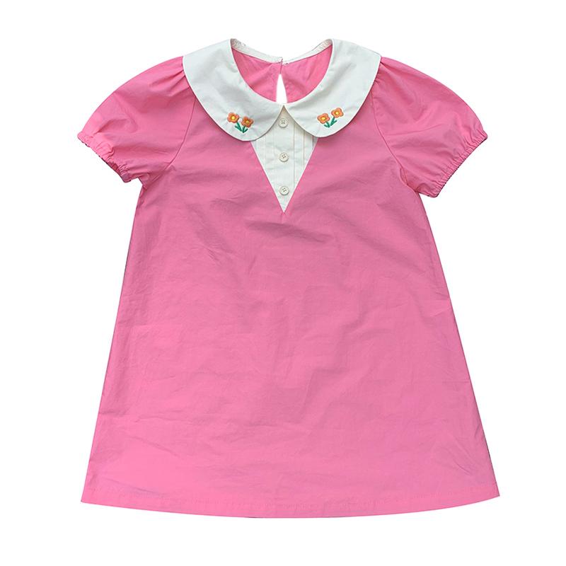 

Летнее платье с цветочной вышивкой для девочек, платье принцессы, лоскутный дизайн 9