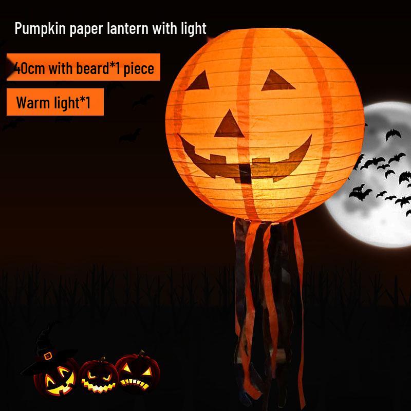 Halloween String Lights: Pumpkin Lantern Decor for Bars, Kindergartens, and More - Hanging Ornaments & Handheld Props