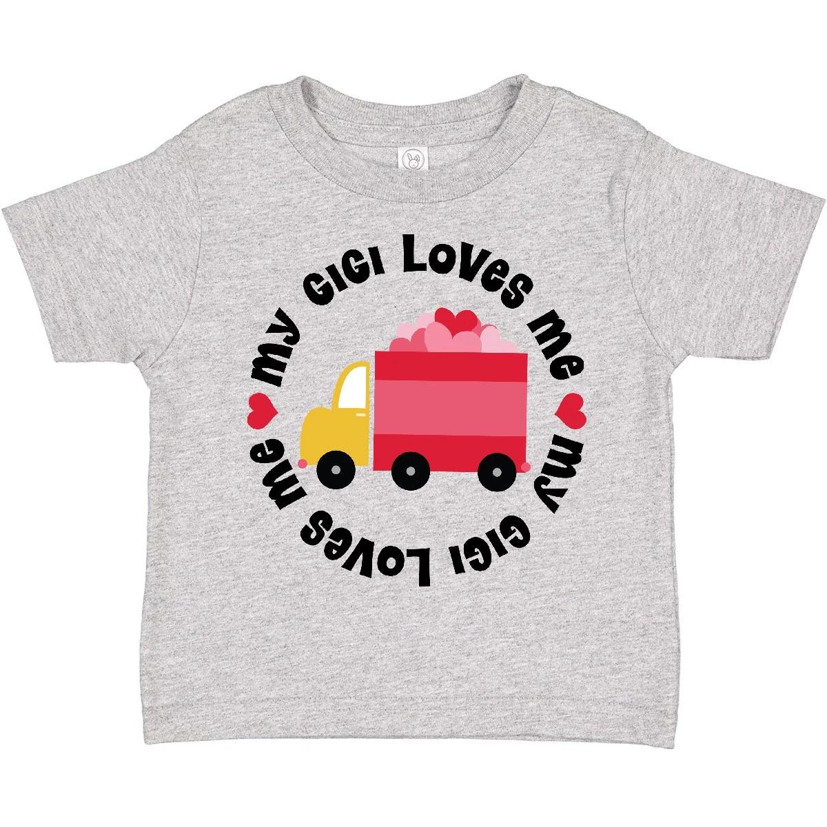 Inktastic My Gigi Loves Me Toddler T-Shirt Grandkids Grandson Valentine Day Kid 110