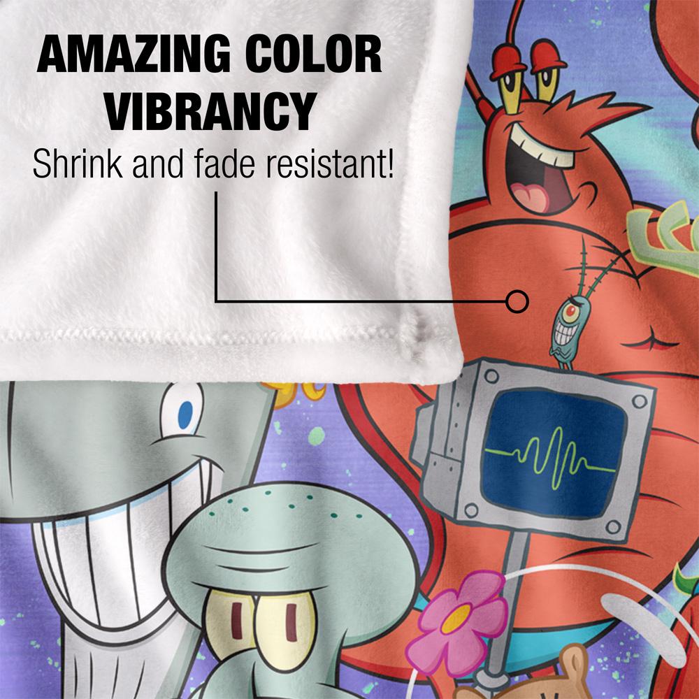 SpongeBob SquarePants Silky Characters Supersoft Blanket