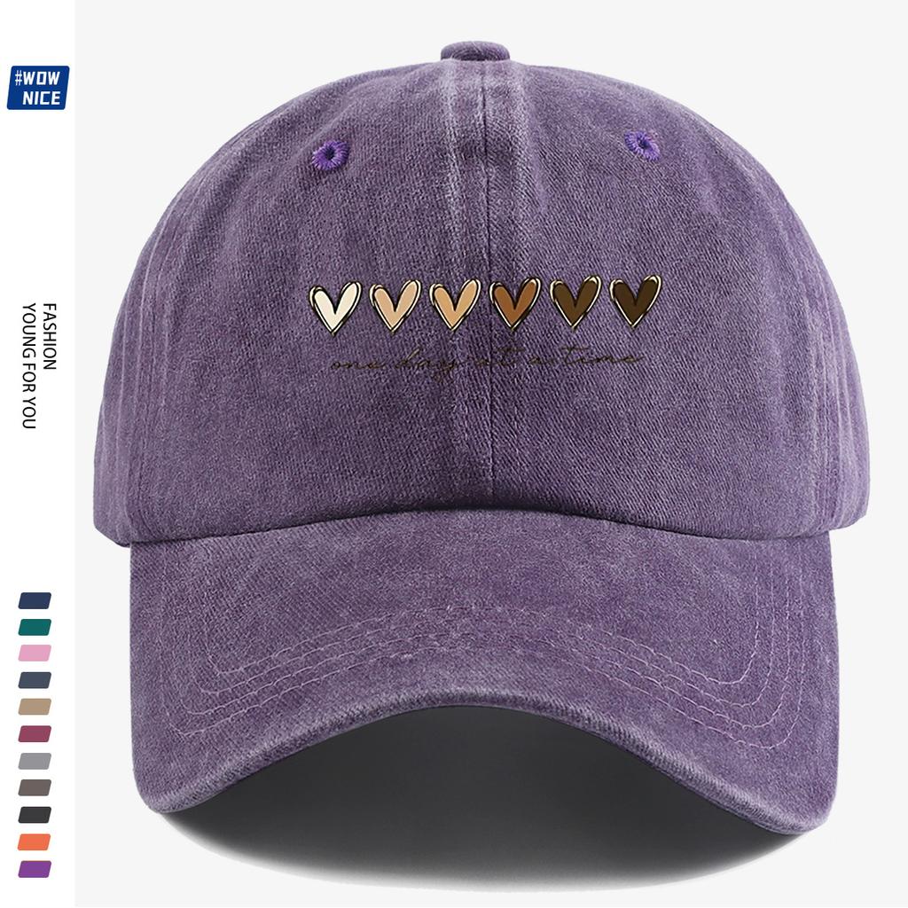 Pc Baseball Cap with Six HeartShaped Gradient Pattern Print Stylish and Beautiful Unisex Baseball Cap Adjustable Size Every