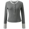 Women's Round Neck Slim Fit Long Sleeve T-Shirt