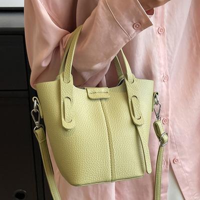 Kabelky do kbelíku Dámské Nové Velkokapacitní Tašky přes rameno a crossbody Luxusní Značkové Dámské Texturované Kožené Nákupní tašky