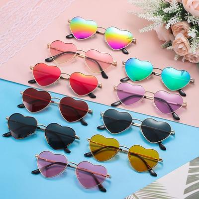 Protection UV400 Lunettes Vintage en Forme de Cœur Lunettes de Soleil Cœur Lunettes Lunettes Polarisées