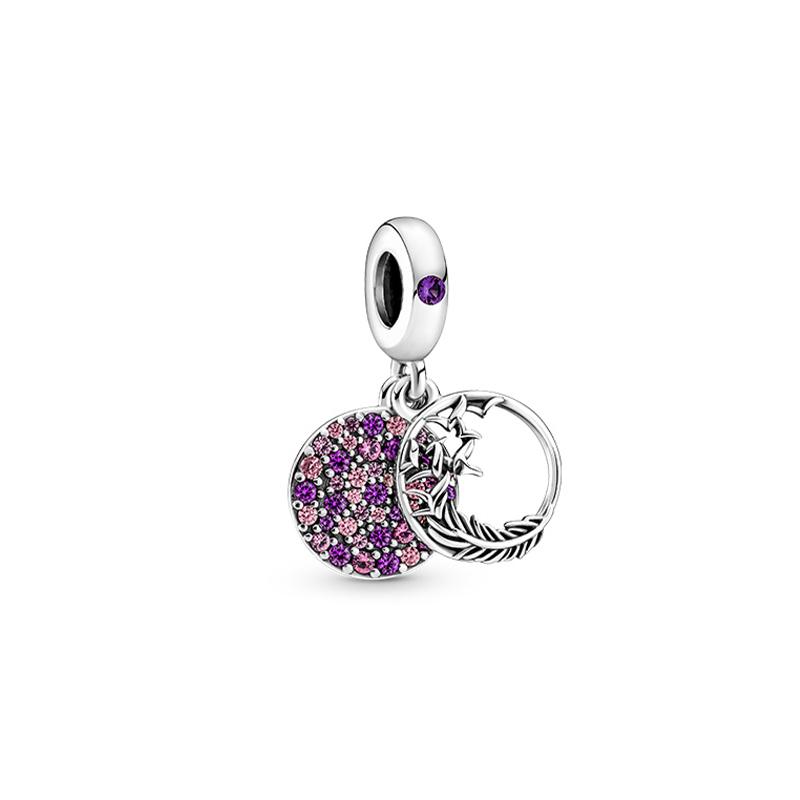 Pandora Pavé feather pavé pendant multicolor 799561C01