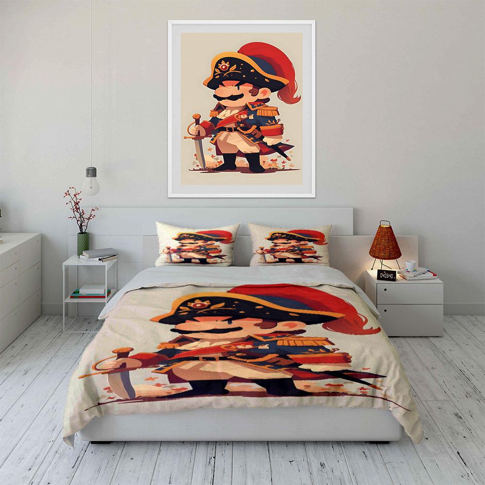 Cartoon pirate with sword. Bedding sets Duvet cover sets Duvet covers Pillowcases(1 * Duvet Cover 2 * Pillowcases without duvet insert)