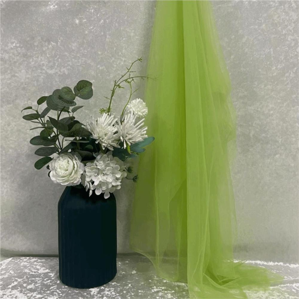 

160X100cm Soft Tulle Fabric Green Yarn Soft Dense Mesh Tulle Net Fabric Solid Color Sage Green Organza Fabric Wedding Dress 160 x100cm