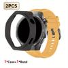 Cinturino per Huawei Watch GT5 Pro 46mm Cinturino 222mm Semi-Wrap Custodia Protettiva con Ritaglio in PC Cinturino di Ricambio per Orologio