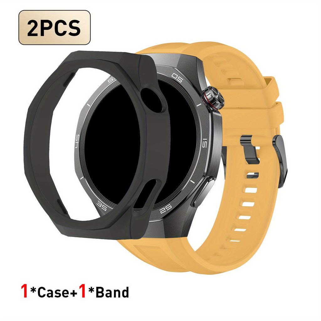 Cinturino per Huawei Watch GT5 Pro 46mm Cinturino 222mm Semi-Wrap Custodia Protettiva con Ritaglio in PC Cinturino di Ricambio per Orologio