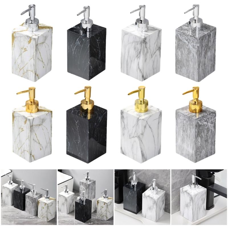 Shower Soap Dispenser Marble Texture Soap Dispenser Hand Soap Dispenser Bottle with Pump Hand Wash Dispenser for Kitchen