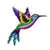 Wrought Iron Hummingbird Ornament 4pcs/set Animal Art Crafts Decor for Indoor Outdoor Garden Yard Door Decoration