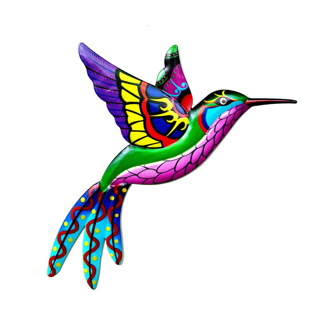 Wrought Iron Hummingbird Ornament 4pcs/set Animal Art Crafts Decor for Indoor Outdoor Garden Yard Door Decoration
