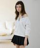 LETTER FROM MOON V-Neck Waffle Sweatshirt (Ivory)
