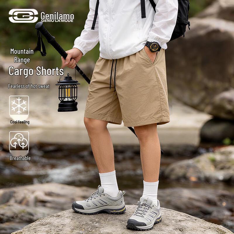 GENIOLAMODE Men s Cool Breathable Casual Outdoor Shorts 3XL