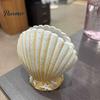 Small Decorative Indoor Planter Seashell Conch Succulents Planter, Resin Ocean-Themed Flower Pot with Drainage Hole, Wedding Table Centerpieces Beach
